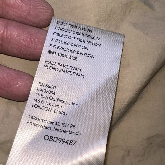 We The Free People Eastwick Trench Coat Women's Size L Beige Nylon Light NWOT - Picture 16 of 16